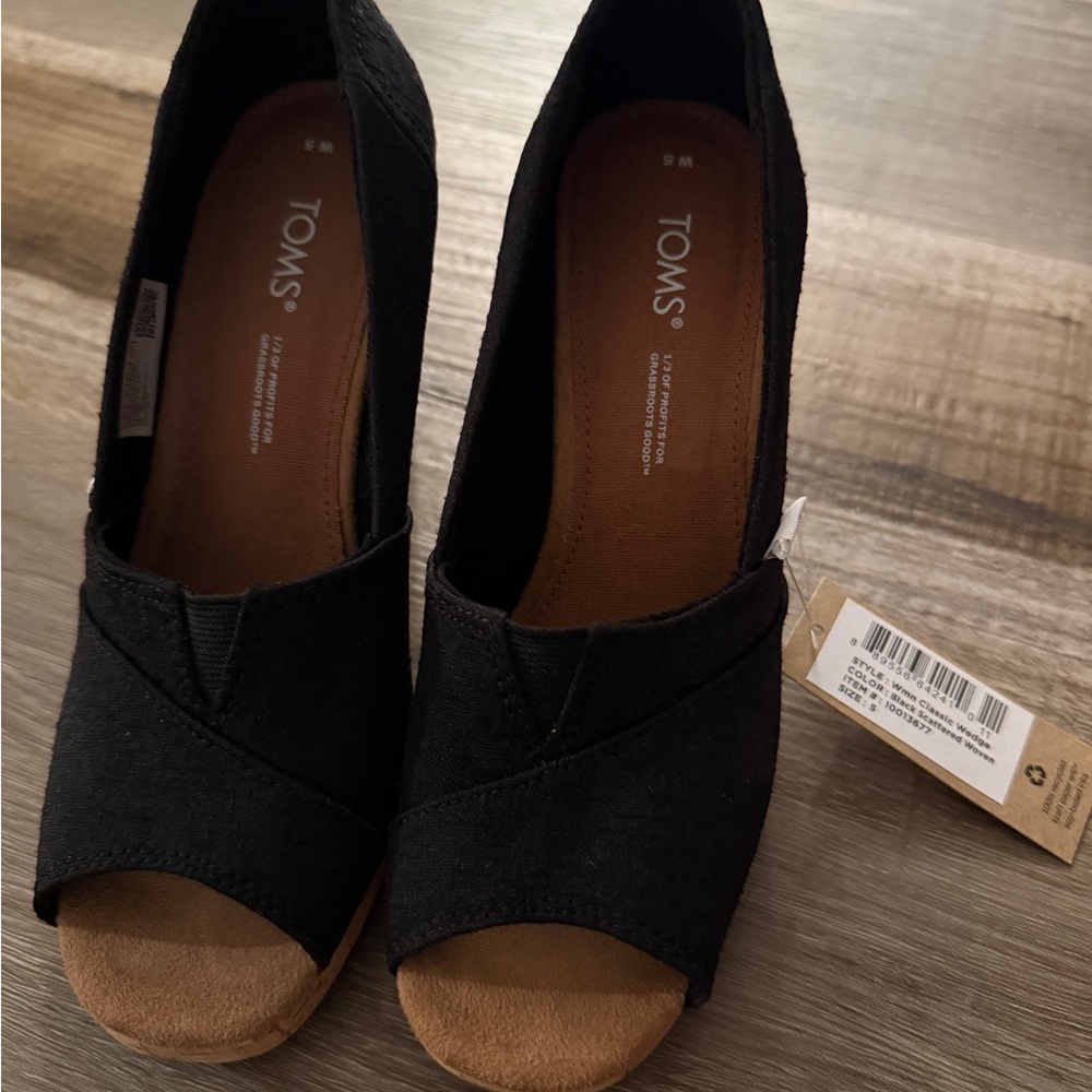 Toms Black Classic Wedge